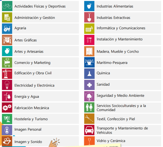 Cualificaciones o familias de FP